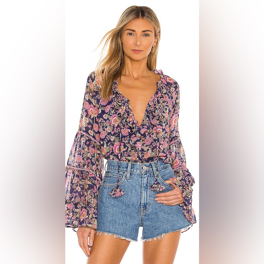 Miss Alberta Top In Falaise Floral Blouse